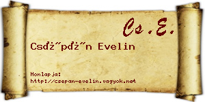 Csépán Evelin névjegykártya