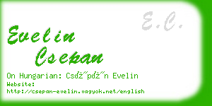 evelin csepan business card